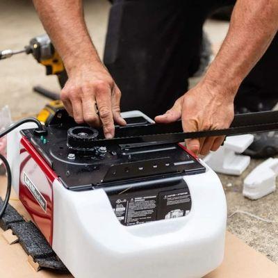 Smart garage or openers.
Lift master built drive with MyQ.