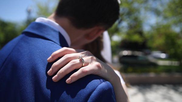 A still shot from a highlight video of a beautiful Utah wedding.