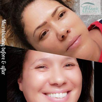 A suttle microblading natural look.