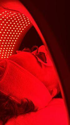 Red light facial add-on.