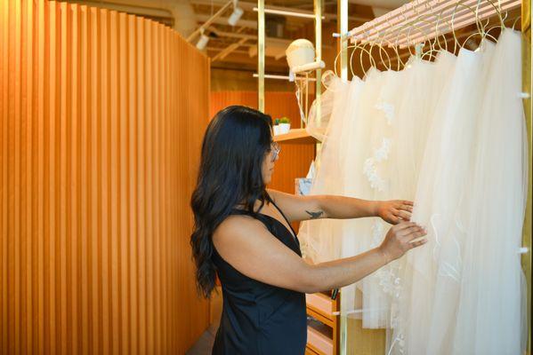 Wedding dress veils RiNo district