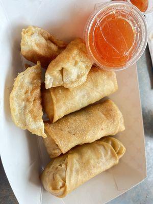 Egg rolls and some dumplings!