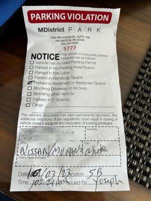 They ticketed my car along with a boot!