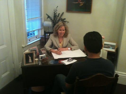 Marsha with client