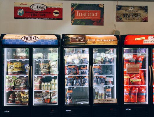 Wall of Refrigerated Pet Food & Bones