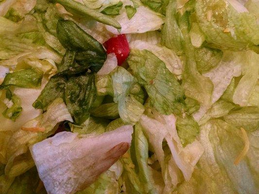 close-up of lettuce manager argued was fresh