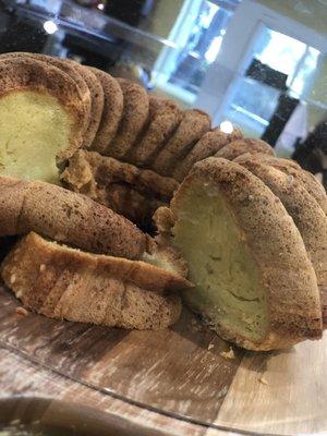 Banh Bo (Vietnamese sponge cake) with Durian and coconut