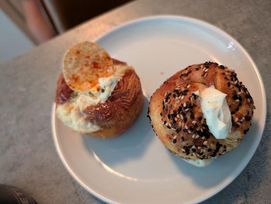 bec croissant and everything cruffin