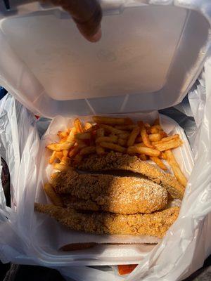Fried SD1. Whiting , fries and coleslaw!!! Piping hot and well seasoned! We will stop by the next time we are in the area!