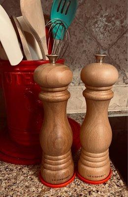 My new 8" salt and pepper grinders with coasters