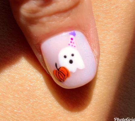 Halloween gel manicure