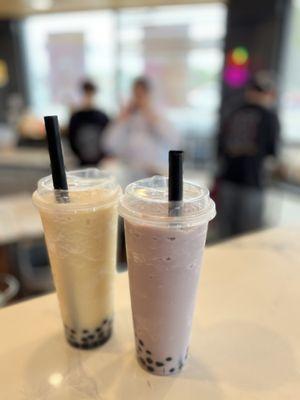 Soy-Peach + Almond-Taro :D