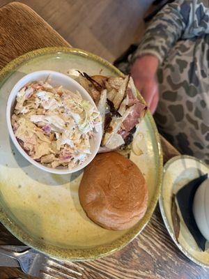 This is the tavern burger that features country ham and onions. My husband opted to not have the cheese.