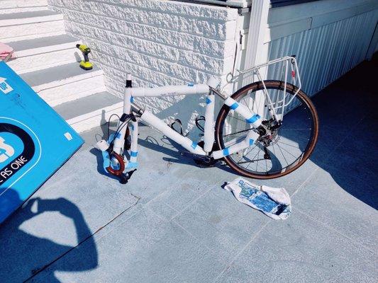 Re-packaging for the trip home to Philly.