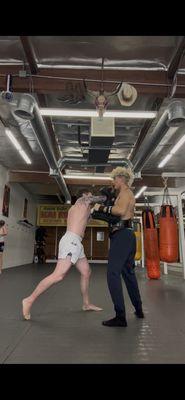 Pad work with Cade (sunshine)