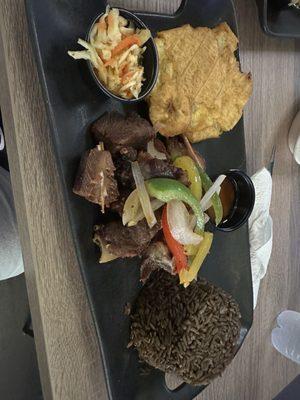 Turkey,Rice, Plantains