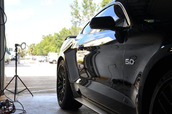 2018 Ford Mustang Gt 1 step paint correction and Application of Self Heal Plus.