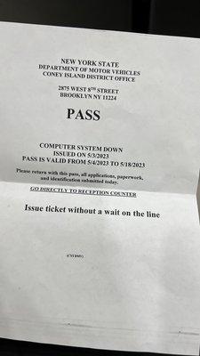 Department of Motor Vehicles