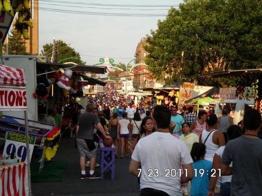 Walking down the street