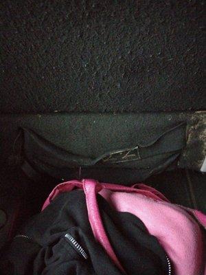 I had no choice but to put my bag in front of me it's so gross