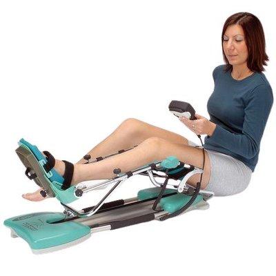 Kinetec CPM knee machine in action, smooth, pain-free passive motion to reduce stiffness, speed healing, and get you moving sooner.