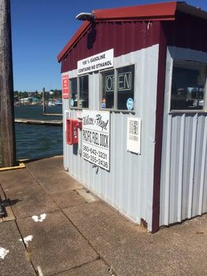 360-642-3231 or 360-355-2436 pacific fuel dock