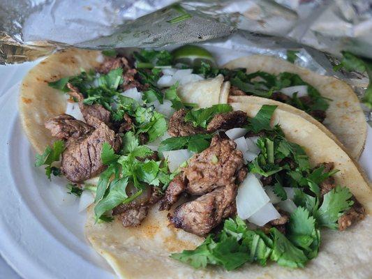 $10 plate of tacos. "Out of sauce"