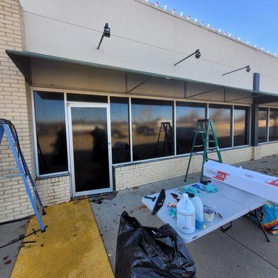 Commercial blackout vinyl replacement