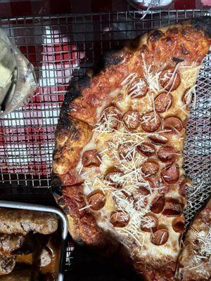 Pepperoni is crispy on the edges!