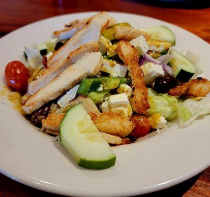 Large Greek Salad with Chicken Breast added