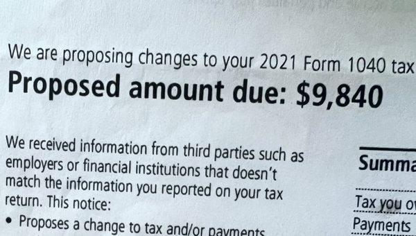 Just some casual mail from the IRS saying I owed $9,840 because David York make a copy-paste mistake on my return