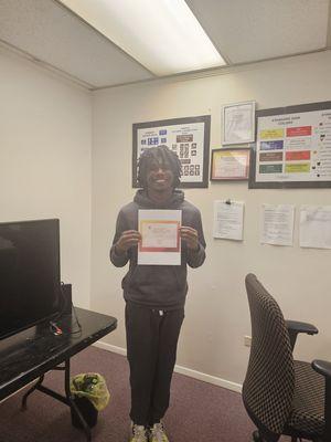 Eric Jones student enrolled in JJOAN DRIVING ACADEMY,LLC
Graduate from the 30-Hour Driver's Education Course with his Certificate.