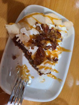 German Chocolate Pie was rich and delicious.