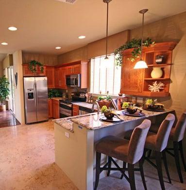 Photo of Eiwa model kitchen at Kahiwelo in Makakilo which we are currently working on with developer, D.R. Horton.