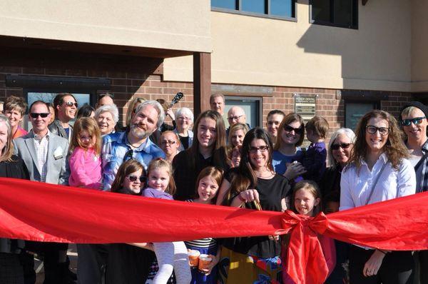 Our One Year Anniversary and Ribbon Cutting Ceremony with the Longmont Chamber of Commerce.