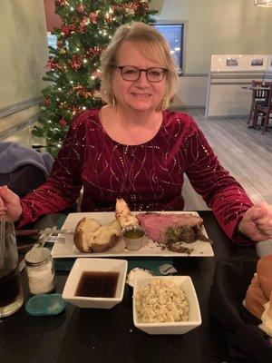 My half of prime rib and lobster.