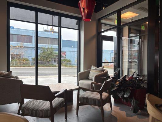 Inside seating area nice calm music in background