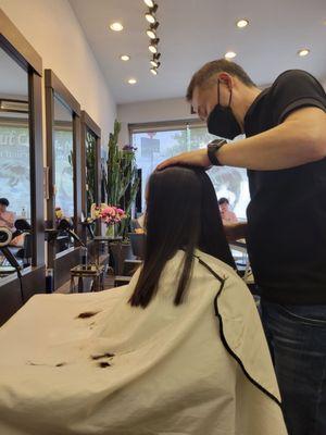 My little one chopped off 4 inches of hair