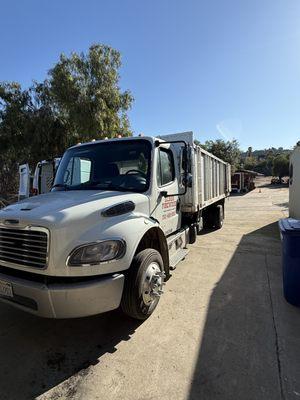 Freight liner is now ready for the road after new windshield installation.