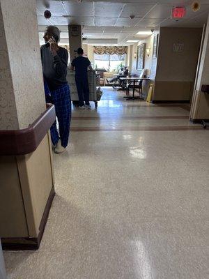 Common area. Dirty floors