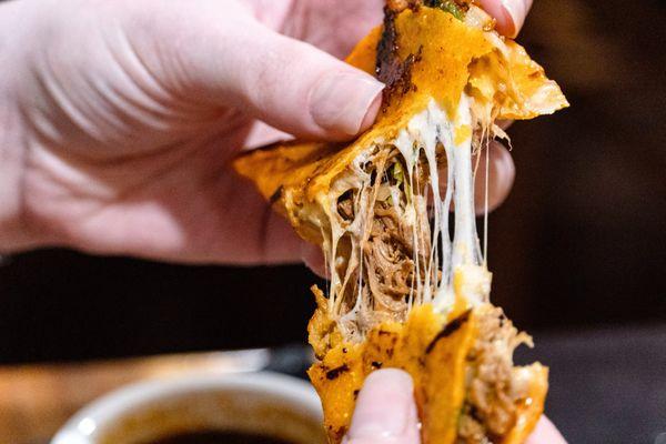 Beef Birria Tacos with cheesy mozzarella