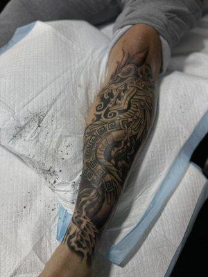 Aztec snake custom made for a dedicated client of ours