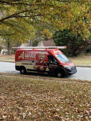 This is the van the garage technician will arrive in