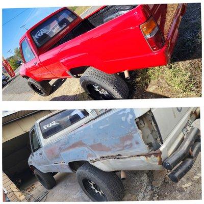 Restoration of a toyota truck