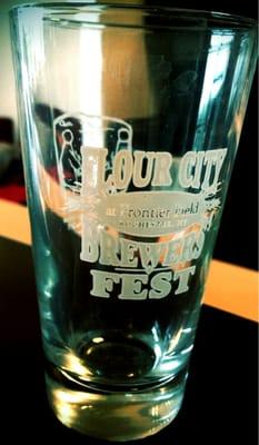 Sampling glass from the fest