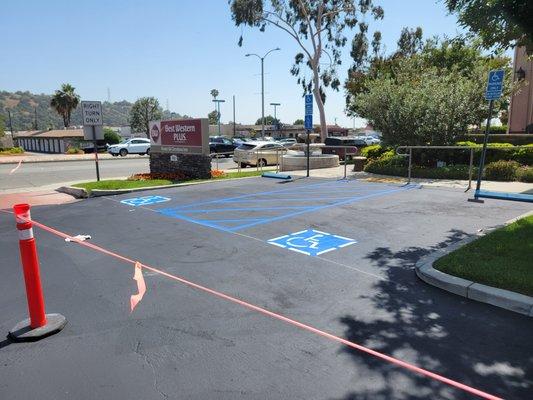 sealed and restriped