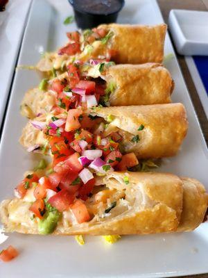 Shrimp and crab flautas - these are large portions even for happy hour.