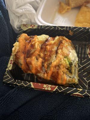Crazy boy roll. My favorite!! Sorry I didn't get complete presentation! It's delicious