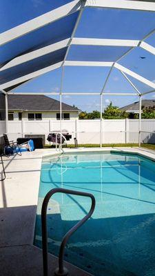 Pool cage and lanai cleaning