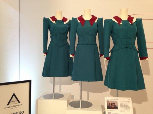 Some of the outfits from the "Perfume: A Gallery Experience" exhibit